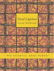 Cover of: David Elginbrod (Large Print Edition) by George MacDonald