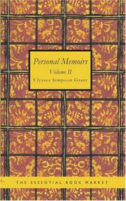 Cover of: Personal Memoirs of U. S. Grant Volume 2 by Ulysses S. Grant