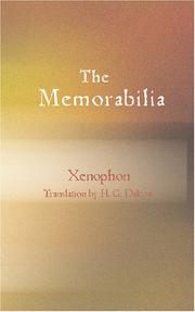 Cover of: The Memorabilia by Xenophon
