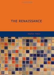 Cover of: The Renaissance by Walter Pater