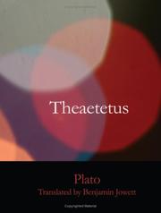 Cover of: Theaetetus (Large Print Edition) by Πλάτων