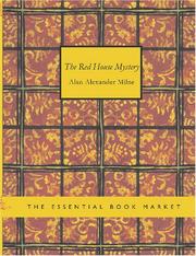 Cover of: The Red House Mystery (Large Print Edition) by A. A. Milne