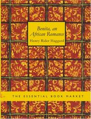 Cover of: Benita an African romance (Large Print Edition) by H. Rider Haggard