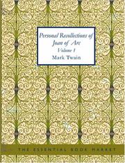 Personal Recollections of Joan of Arc in two volumes. 1/2