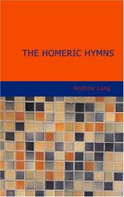 Cover of: The Homeric Hymns by Andrew Lang