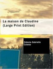Cover of: La maison de Claudine (Large Print Edition)
