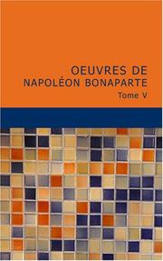 Cover of: Oeuvres de Napoléon Bonaparte by Napoléon Bonaparte