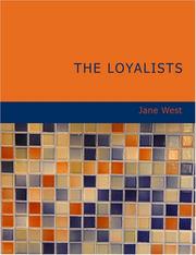 Cover of: The Loyalists (Large Print Edition) by Jane West