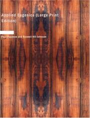Cover of: Applied Eugenics (Large Print Edition)