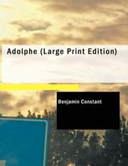 Cover of: Adolphe (Large Print Edition) by Benjamin Constant