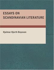 Cover of: Essays on Scandinavian Literature (Large Print Edition) by Hjalmar Hjorth Boyesen