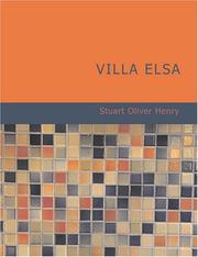 Cover of: Villa Elsa (Large Print Edition) by Stuart Oliver Henry