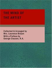 Cover of: The Mind of the Artist (Large Print Edition): Thoughts and Sayings of Painters and Sculptors on Their Art