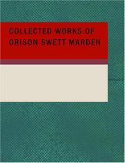 Cover of: Collected Works of Orison Swett Marden (Large Print Edition)