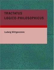 Cover of: Tractatus Logico-Philosophicus (Large Print Edition) by Ludwig Wittgenstein, Ludwig Wittgenstein