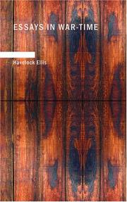 Cover of: Essays in War-Time by Havelock Ellis