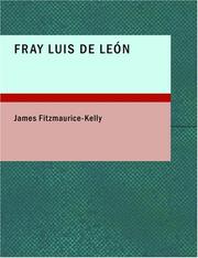 Cover of: Fray Luis de León (Large Print Edition): A Biographical Fragment