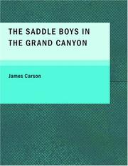 Cover of: The Saddle Boys in the Grand Canyon (Large Print Edition) by James Carson, James Carson