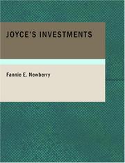 Cover of: Joyce's Investments (Large Print Edition): A Story for Girls