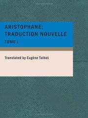 Cover of: Aristophane; Traduction nouvelle Tome I (Large Print Edition)