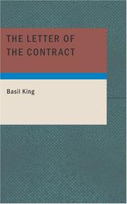 Cover of: The Letter of the Contract by Basil King