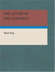 Cover of: The Letter of the Contract (Large Print Edition) by Basil King