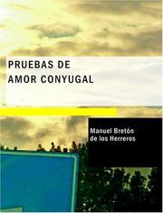 Cover of: Pruebas de Amor Conyugal (Large Print Edition): Comedia en Dos Actos