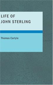 Cover of: Life of John Sterling by Thomas Carlyle