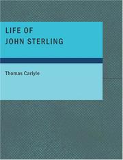 Cover of: Life of John Sterling (Large Print Edition) by Thomas Carlyle