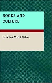 Cover of: Books and Culture | Hamilton Wright Mabie