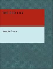 Cover of: The Red Lily (Large Print Edition) | Anatole France