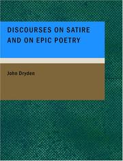 Cover of: Discourses on Satire and on Epic Poetry (Large Print Edition)