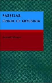 Cover of: Rasselas- Prince of Abyssinia by Samuel Johnson undifferentiated
