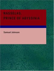 Cover of: Rasselas- Prince of Abyssinia (Large Print Edition) by Samuel Johnson undifferentiated