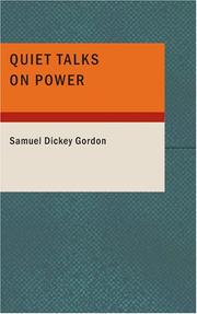 Cover of: Quiet Talks on Power by Samuel Dickey Gordon