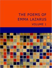 The Poems of Emma Lazarus: Volume 1 (Large Print Edition)
