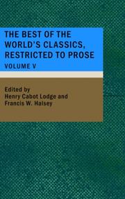 Cover of: The Best of the World's Classics; Restricted to Prose- Volume V: Great Britain and Ireland III