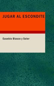 Cover of: Jugar al Escondite by Eusebio Blasco y Soler