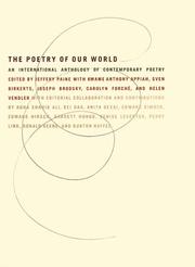 Cover of: The Poetry of Our World: An International Anthology of Contemporary Poetry