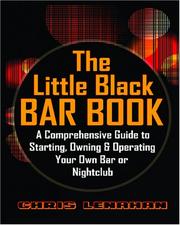 Cover of: The Little Black Bar Book by Chris Lenahan