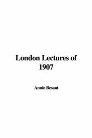 Cover of: London Lectures of 1907