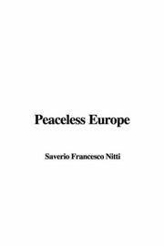 Cover of: Peaceless Europe by Francesco Saverio Nitti