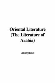 Cover of: Oriental Literature (The Literature of Arabia)