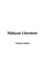 Cover of: Malayan Literature