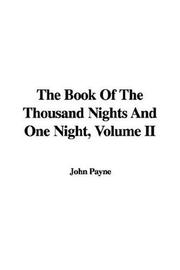Cover of: The Book Of The Thousand Nights And One Night, Volume II