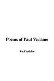 Cover of: Poems of Paul Verlaine