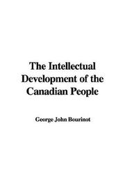 Cover of: The Intellectual Development of the Canadian People
