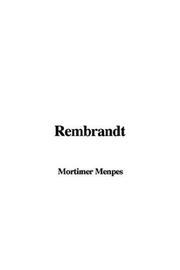 Cover of: Rembrandt