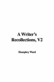 Cover of: A Writer's Recollections, V2