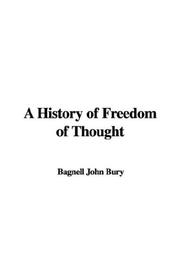 Cover of: A History of Freedom of Thought
